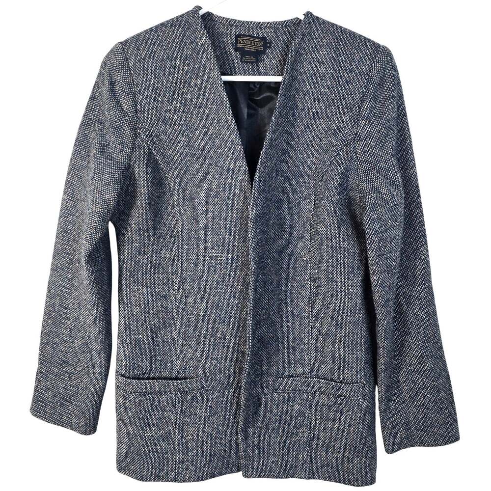 Pendleton Blazer Women's S Blue Multi Tweed Wool Classic Career Office Academia